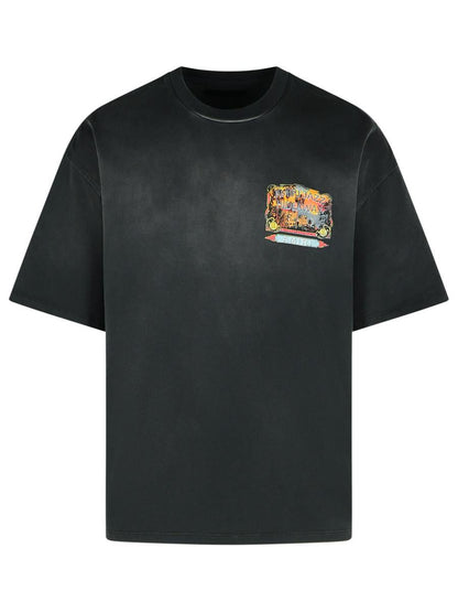 Schwarzes Baumwoll-T-Shirt „Amiri Jazz“