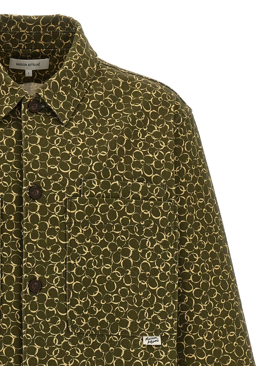 Maison Kitsuné – Überhemd mit Blumendruck