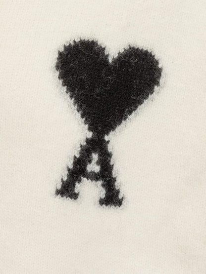 AMI Paris Wollcardigan mit Logo-Stickerei Ami Alexandre Mattiussi