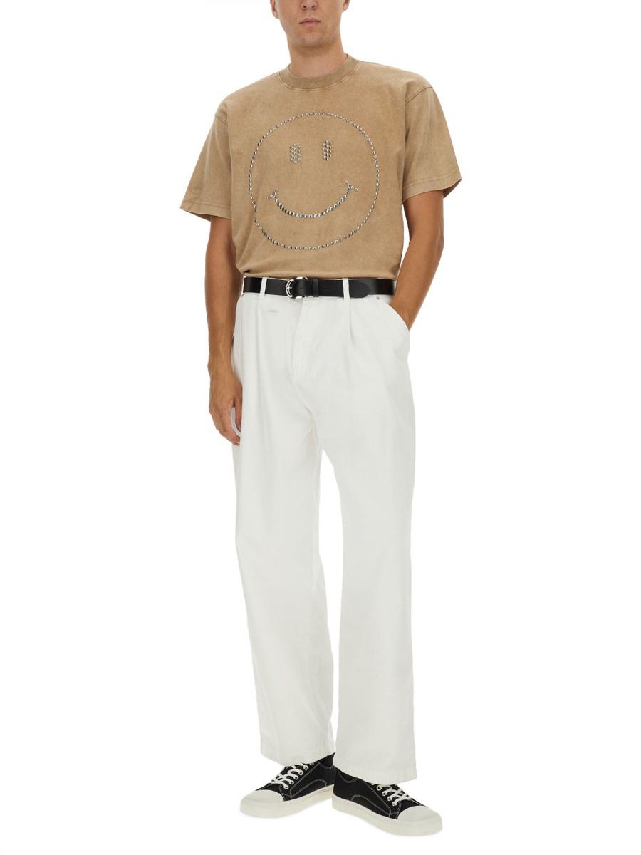 Moschino „Smiley®“ T-Shirt aus schwerer Baumwolle