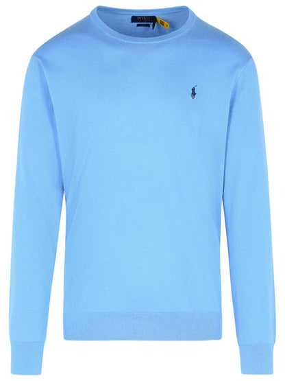 Polo Ralph Lauren Hellblaues Baumwoll-Sweatshirt