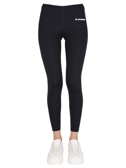 Leggings mit Logo-Print von Jil Sander