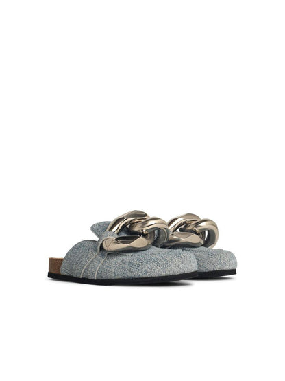 JW Anderson – Hausschuhe „Chain“ aus blauem Denim