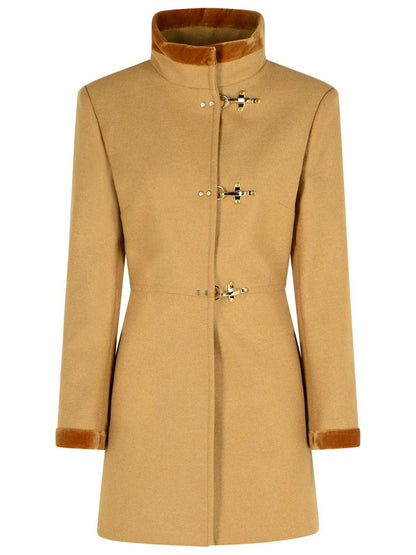 Fay Mantel aus Wollmischung in Beige