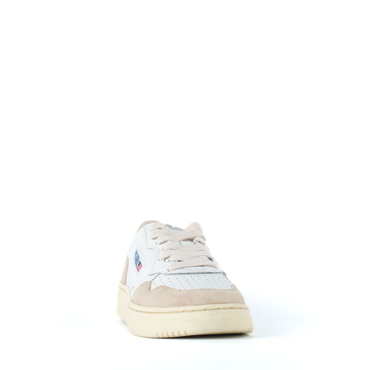 Autry – Weiße Sneakers aus Leder und Wildleder