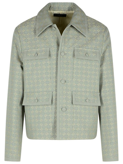 Amiri Hellblaue Jacke aus Baumwollmischung