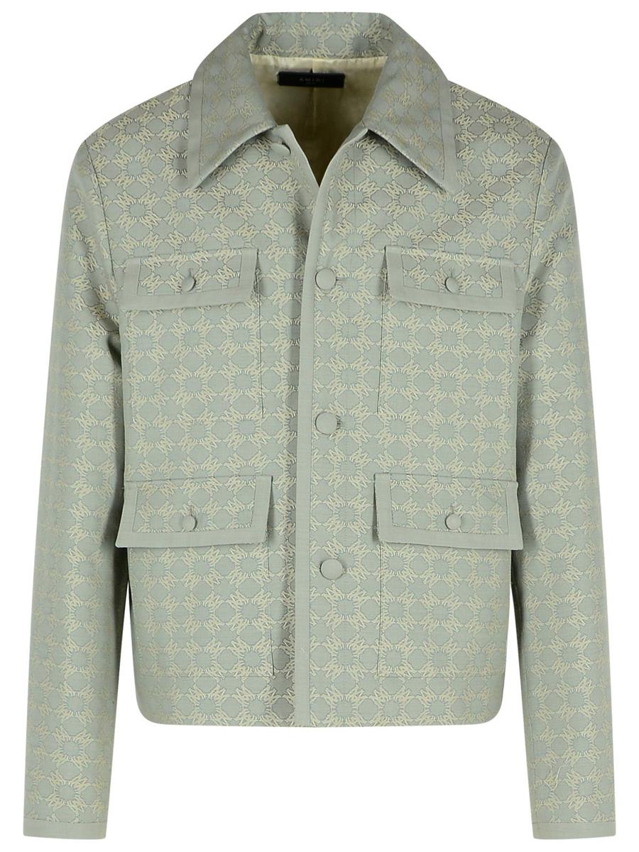 Amiri Hellblaue Jacke aus Baumwollmischung