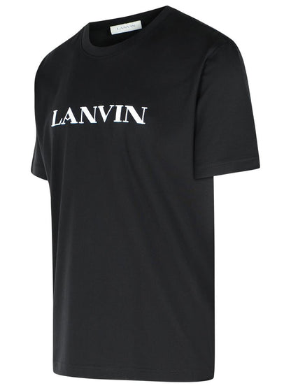 Schwarzes Baumwoll-T-Shirt von Lanvin