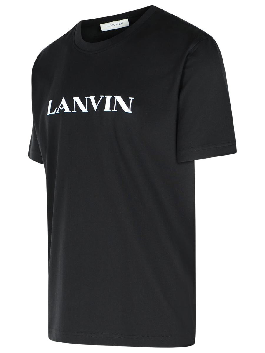 Schwarzes Baumwoll-T-Shirt von Lanvin