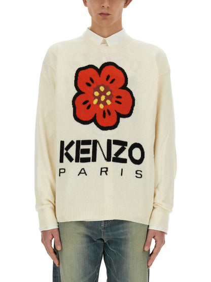 Kenzo-Jersey mit aufgestickter Boke-Blume