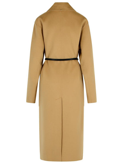 Sportmax – Abate – Kamelfarbener Mantel aus Schurwolle