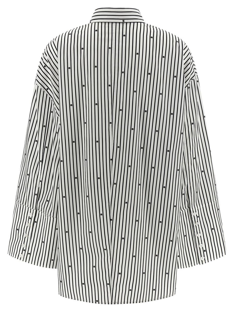 Rotate Birger Christensen – Oversize-Popeline-Hemd mit Streifen