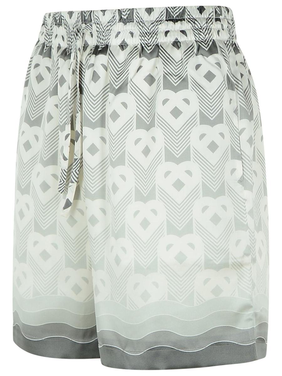 Casablanca Graue Seiden-Bermudashorts