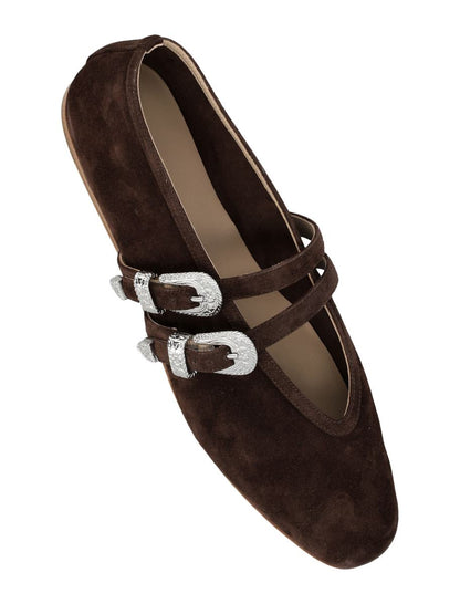 Le Monde Beryl Claudia Ballettschuhe Schokoladenwildleder