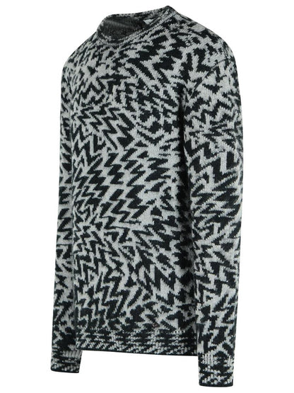 Laneus Zweifarbiger Pullover aus Wollmischung