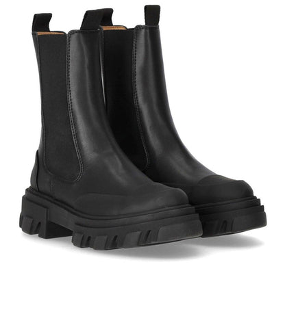 Ganni – Schwarzer, mittelhoher Chelsea-Stiefel