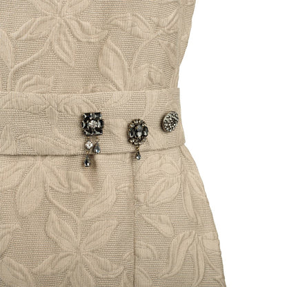 Max Mara – Jacquard-Kleid mit Gürtel
