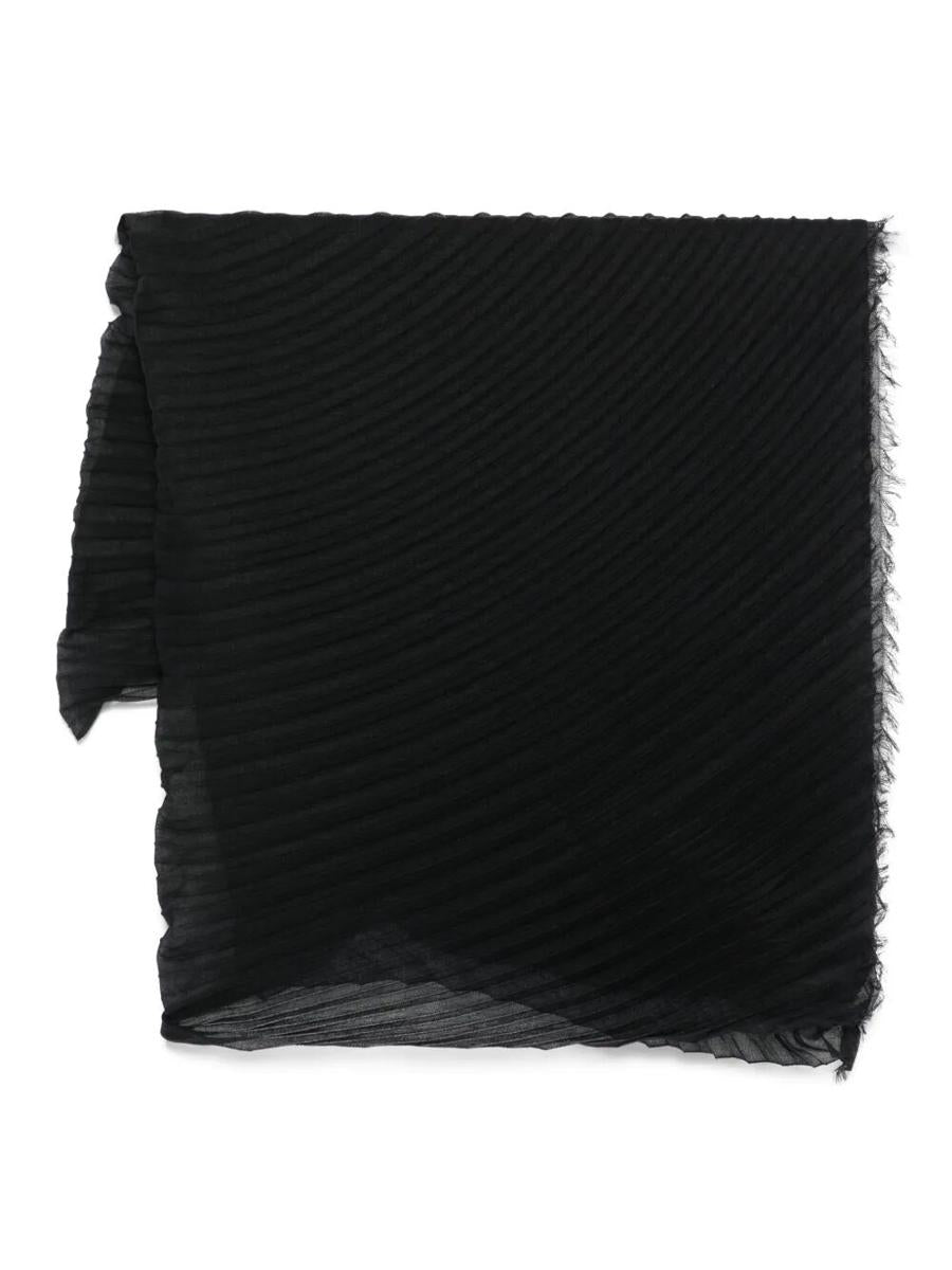 Issey Miyake „Pleats“ Seidige Wollstola Accessoires