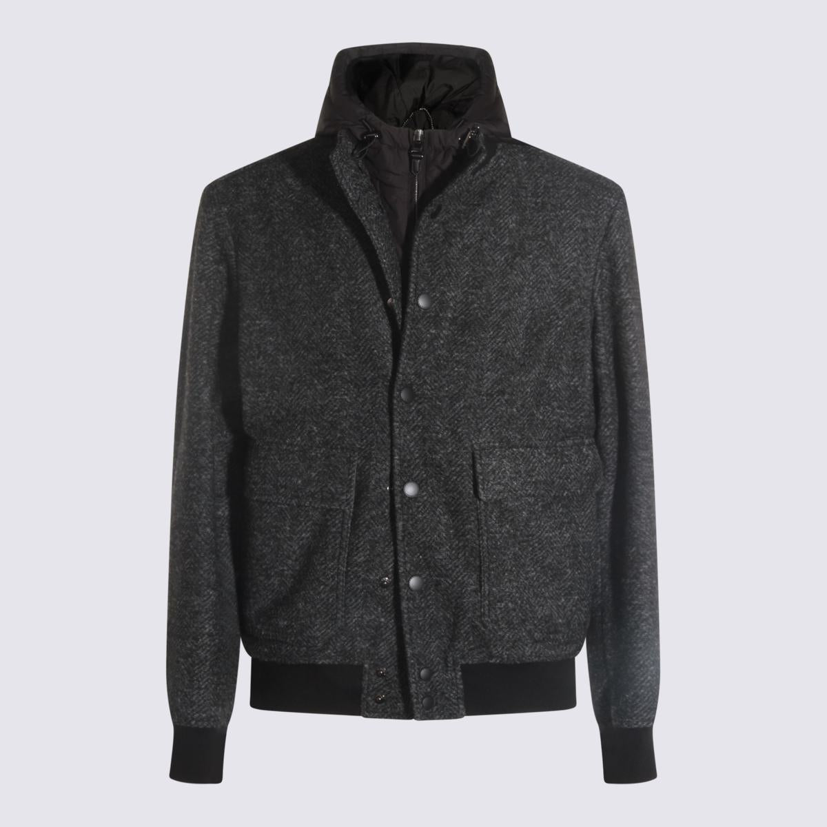 Graue Freizeitjacke aus Wollmischung von Canali