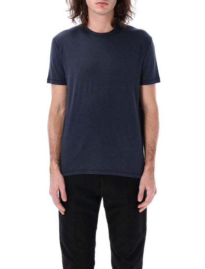 Tom Ford Basic-T-Shirt mit kurzen Ärmeln