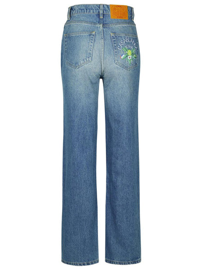 Casablanca Hellblaue Baumwolljeans