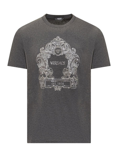 Versace Versace – Cartouche – T-Shirt mit Pailletten