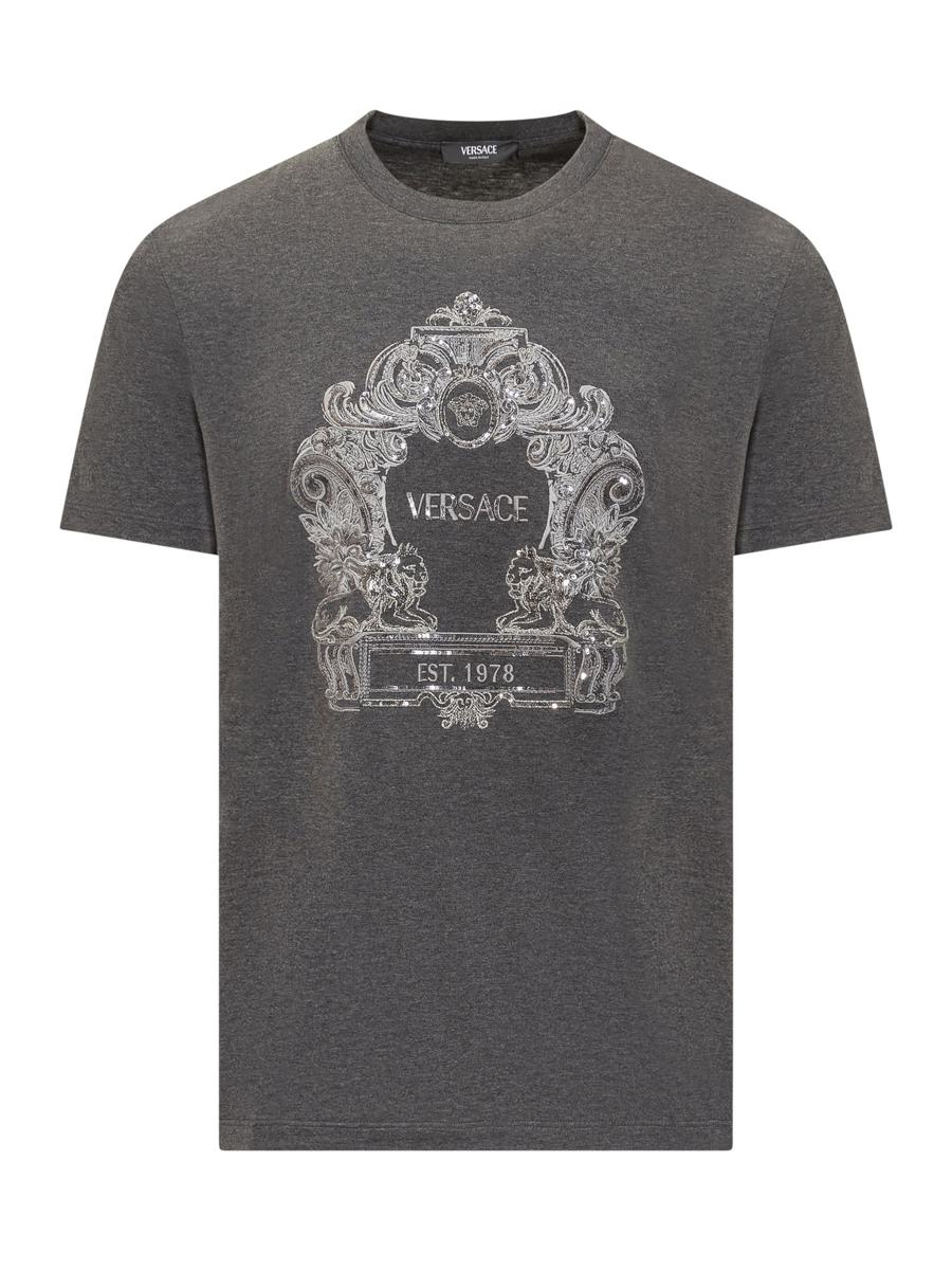 Versace Versace – Cartouche – T-Shirt mit Pailletten