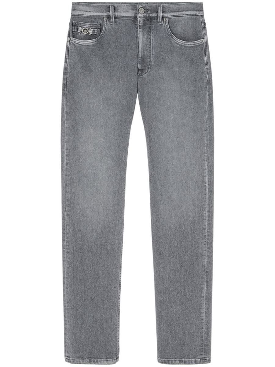 Versace Hose Denim Denim Black Wash S.Stone Wash Grau Kleidung