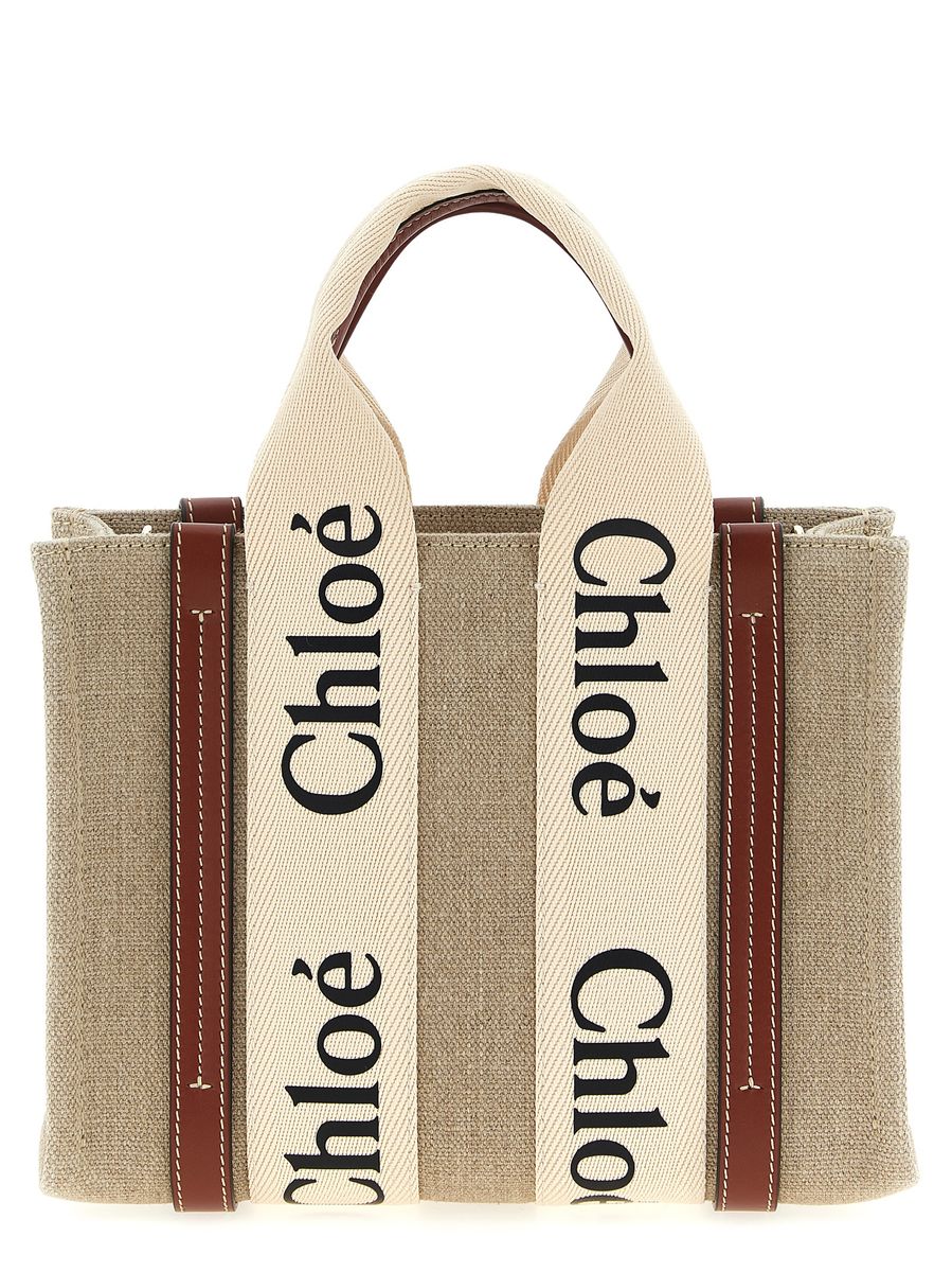 Chloé Woody Kleine Canvas-Tasche