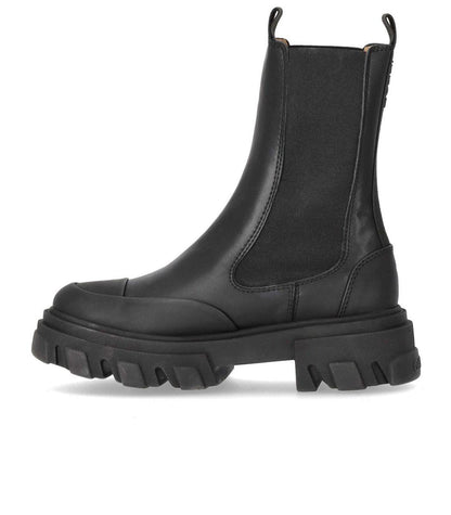 Ganni – Schwarzer, mittelhoher Chelsea-Stiefel
