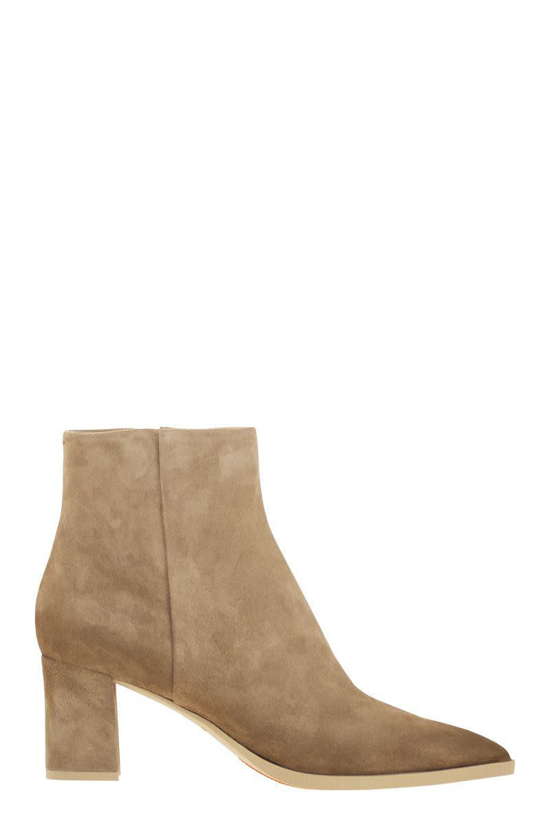 Santoni Wildleder-Stiefeletten mit mittelhohem Absatz