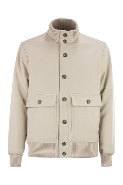 Bomberjacke aus Wolle und Kaschmir von Peserico