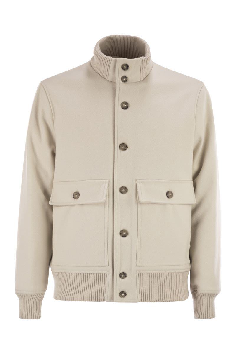 Bomberjacke aus Wolle und Kaschmir von Peserico