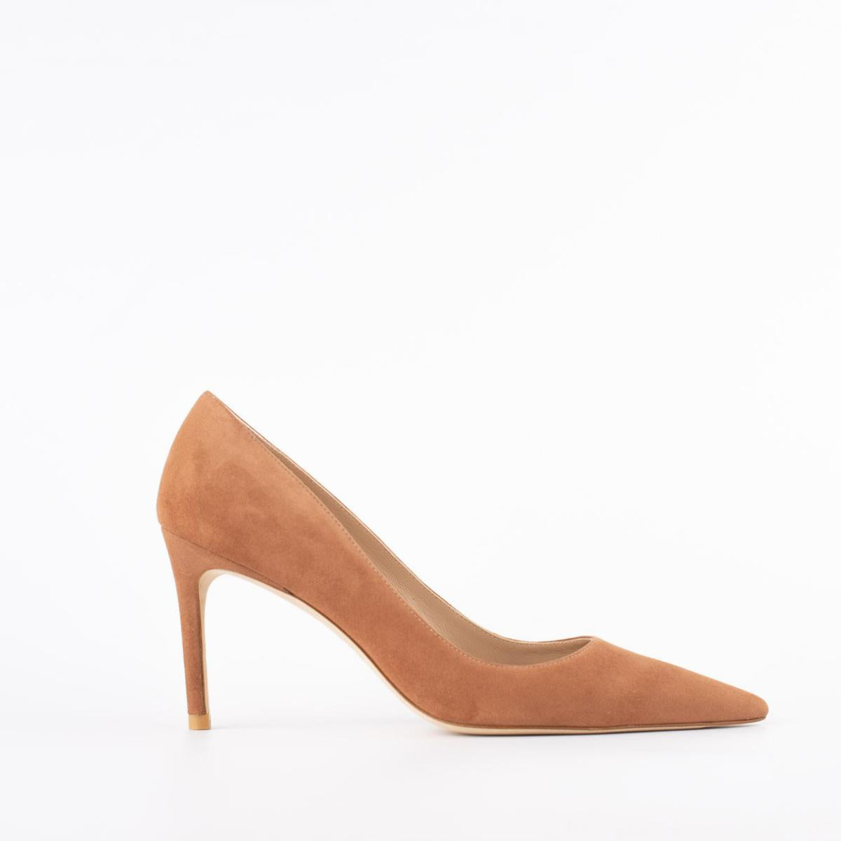 Stuart Weitzman – Pumps aus puderfarbenem Wildleder