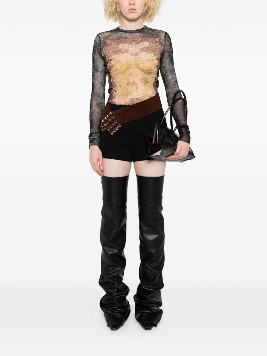 Jean Paul Gaultier Das Khaki Médaillon Top
