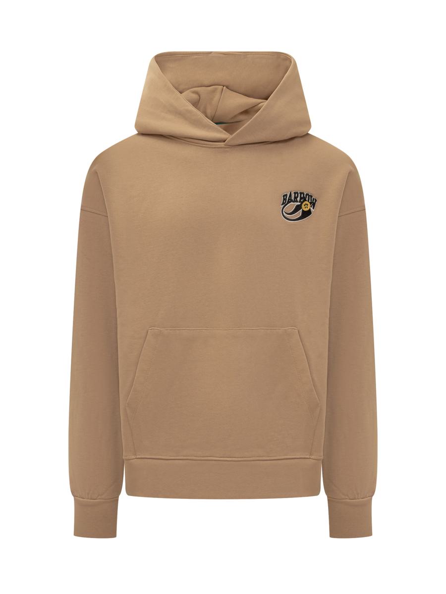 Barrow – Beigefarbener Barrow-Kapuzenpullover mit Logo-Stickerei