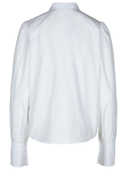 Patou „Ascot“ weiße Baumwollbluse