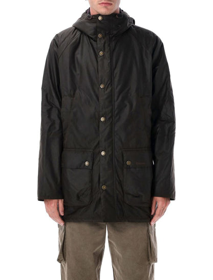 Barbour Bedale Parka aus gewachster Baumwolle in Olivgrün
