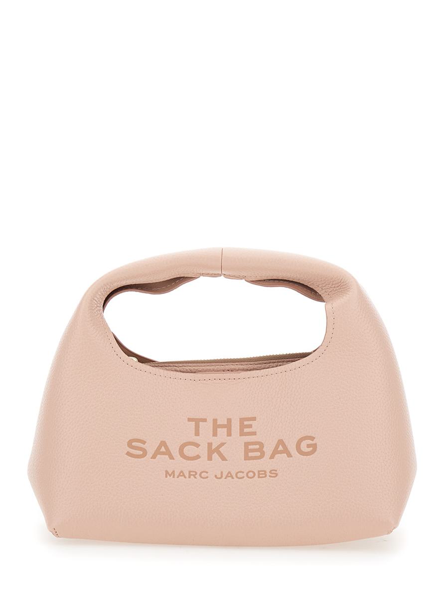 Handtasche „The Mini Sack“ in Rosa mit Logo-Schriftzug auf der Vorderseite aus Leder für Damen