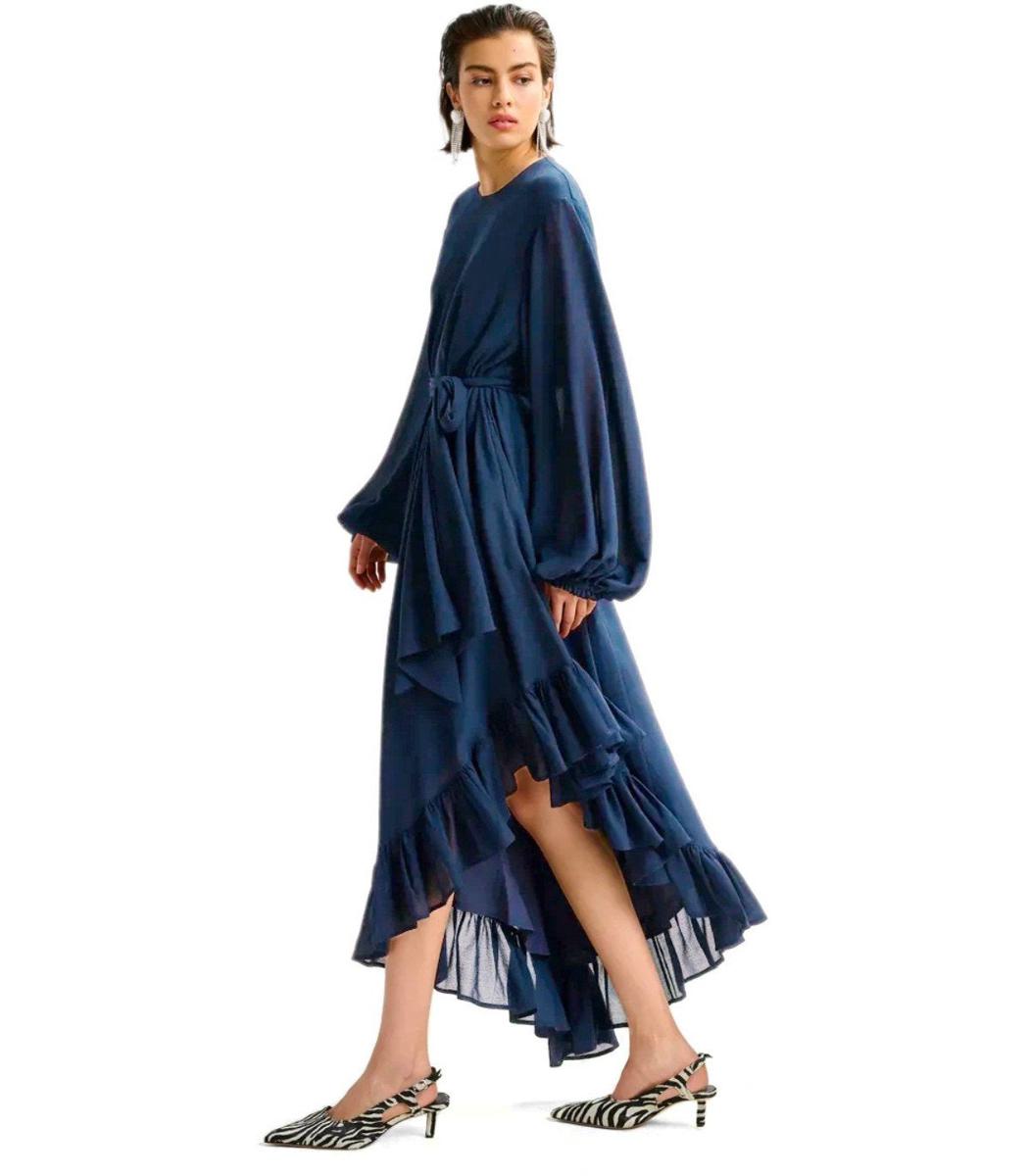 Essentiel Antwerp Iflower Marineblaues Kleid