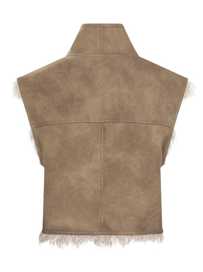 Isabel Marant Étoile Lammfellweste mit hohem Kragen Isabel Marant Étoile
