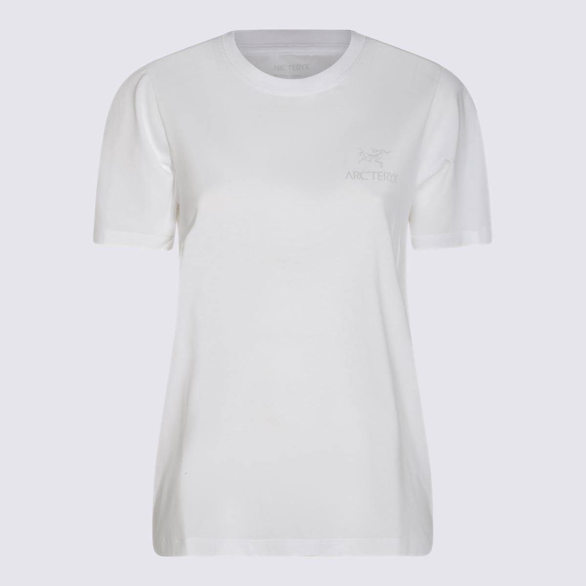 Arc'Teryx Weißes Kragg Sl Baumwoll-T-Shirt