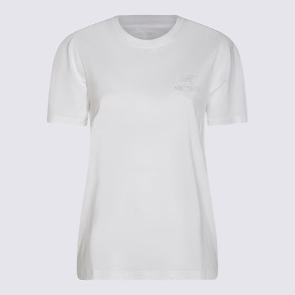 Arc'Teryx Weißes Kragg Sl Baumwoll-T-Shirt