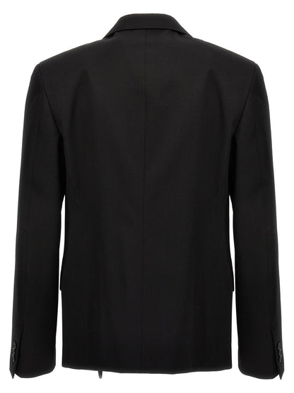 Off-White Blazer mit „Ow-Stickerei“
