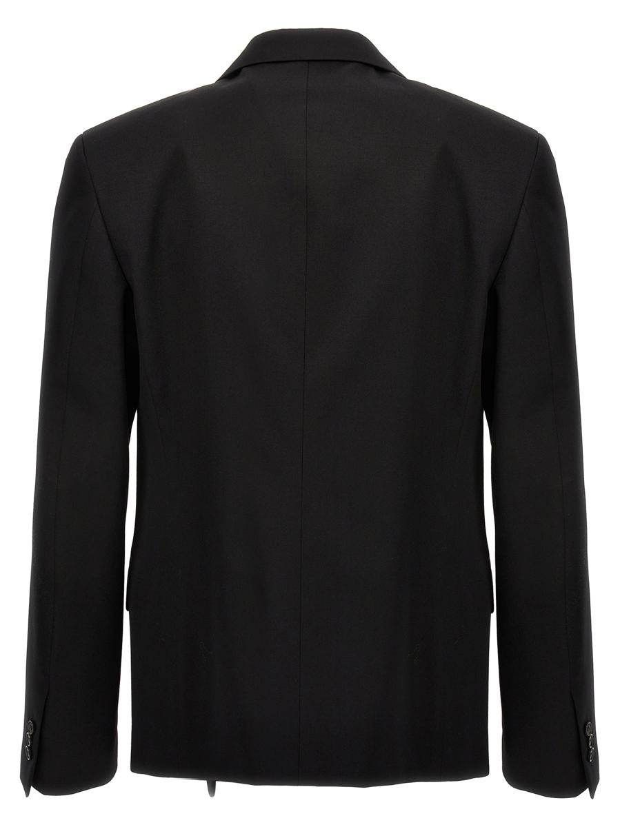 Off-White Blazer mit „Ow-Stickerei“