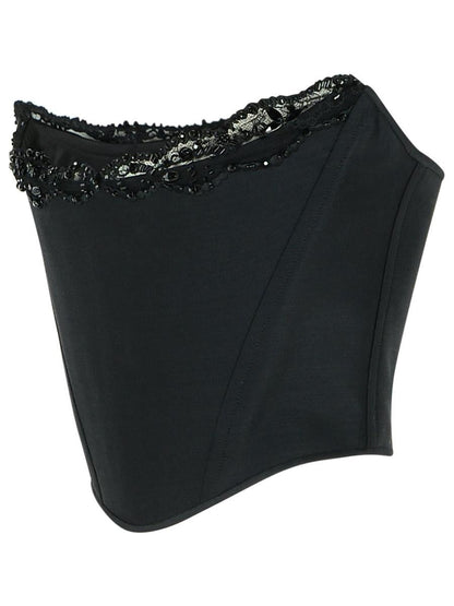DSQUARED2 „Paris“ Korsett aus schwarzer Schurwollmischung