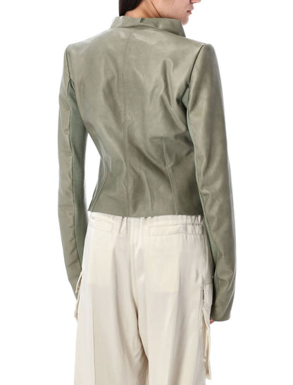 Rick Owens – Bikerjacke mit tiefem Ausschnitt