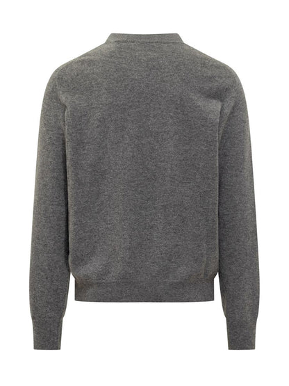 Dolce &amp; Gabbana – Grauer Pullover mit Dolce &amp; Gabbana-Logo