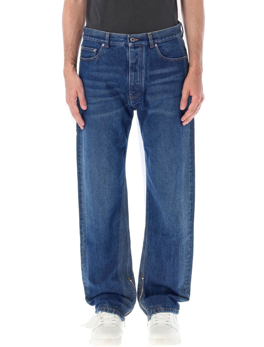 Off-White Skate-Jeans mit Reißverschluss