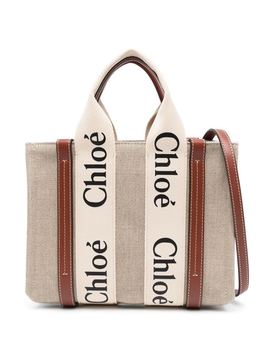 Chloé Woody Kleine Canvas-Tasche